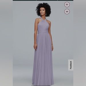 David’s Bridal bridesmaids dress. Size 24, color Iris, Style F19931. Never worn.